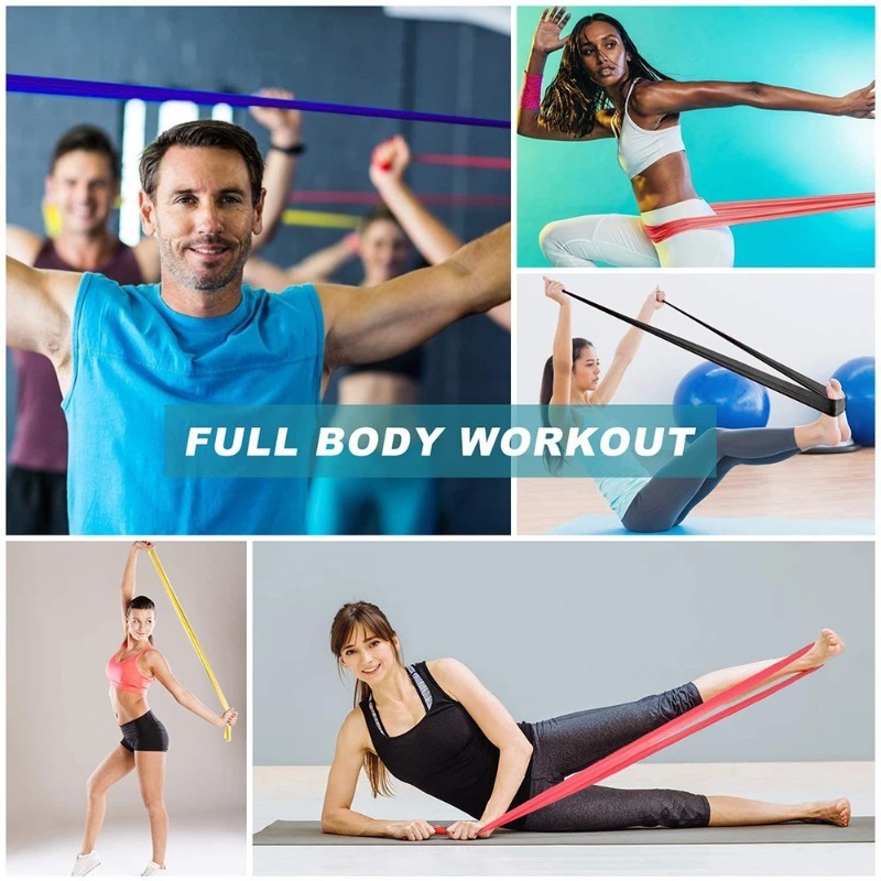天然ラテックス製レジスタンスバンド、ヨガ、ピラティス、ホーム - Yoga Fitness Resistance Band のレビューと価格