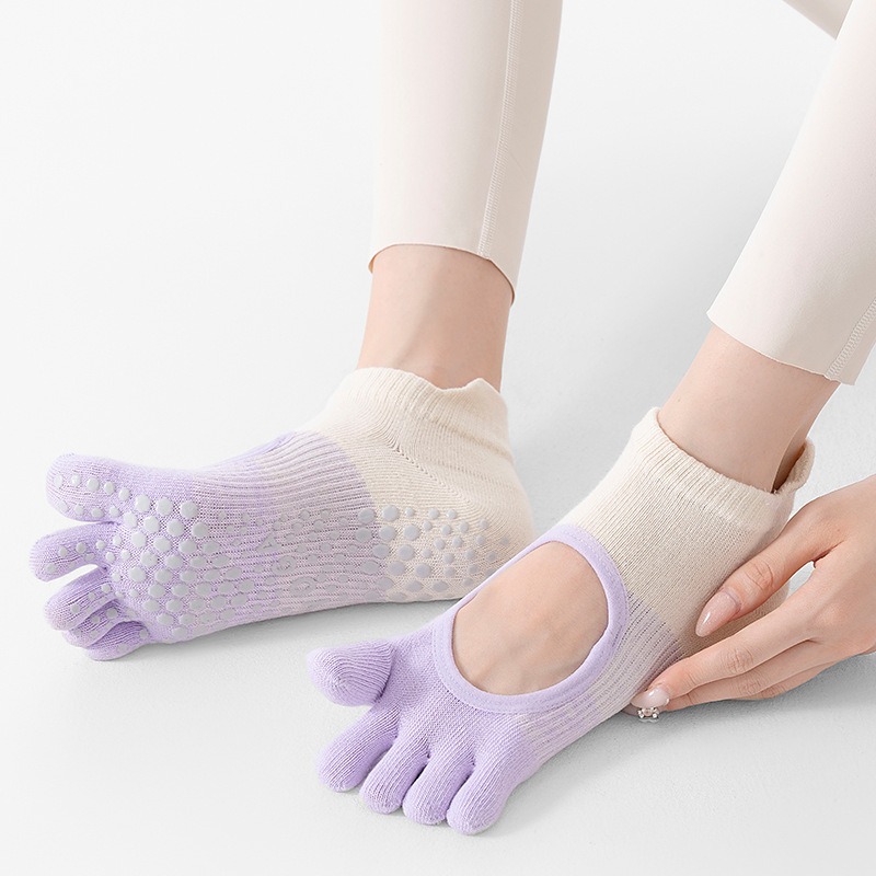 女性用ヨガソックス、五本指タイプ、滑り止め付き、フィットネス - Yoga Fitness Training のレビューと価格