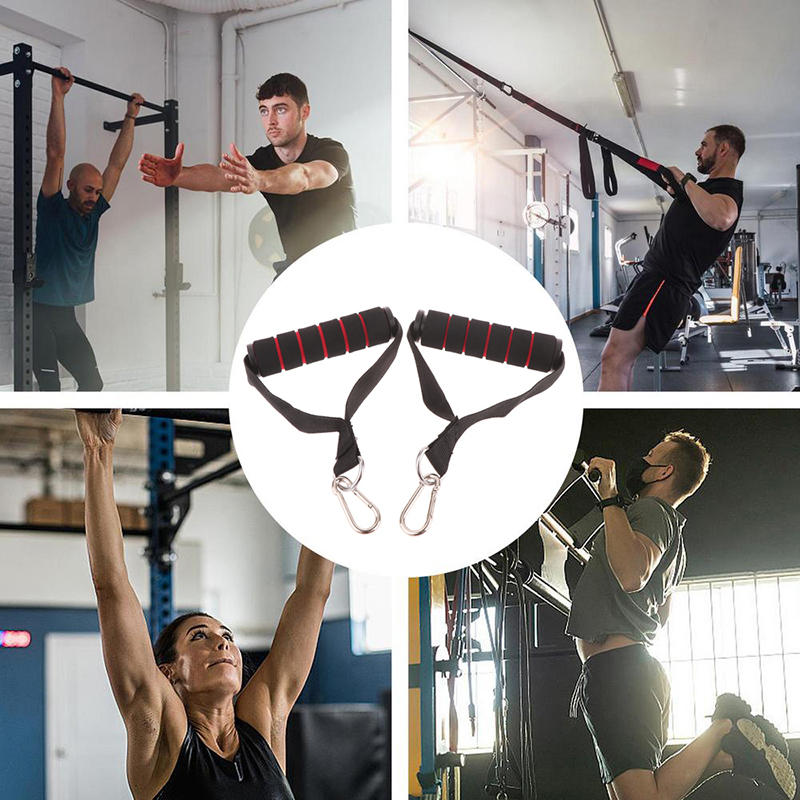 ヘビーデューティーケーブルマシンハンドル（フック付きDリング - Yoga Fitness Resistance Band のレビューと価格